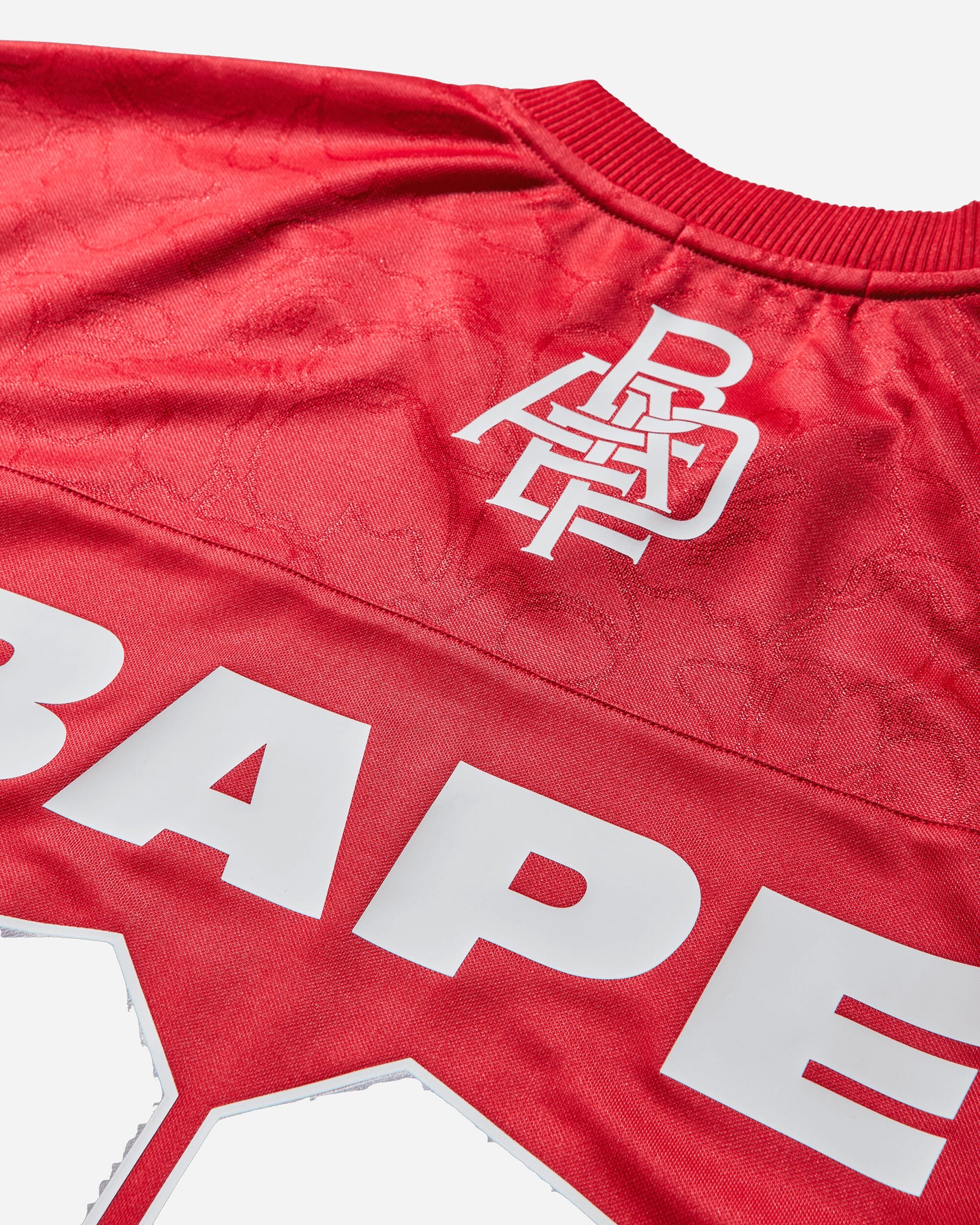 A Bathing Ape Line Camo Jacquard Logo Relaxed Fit  Ice Hockey Jersey M Red T-Shirts Shortsleeve 1L80111313 RED
