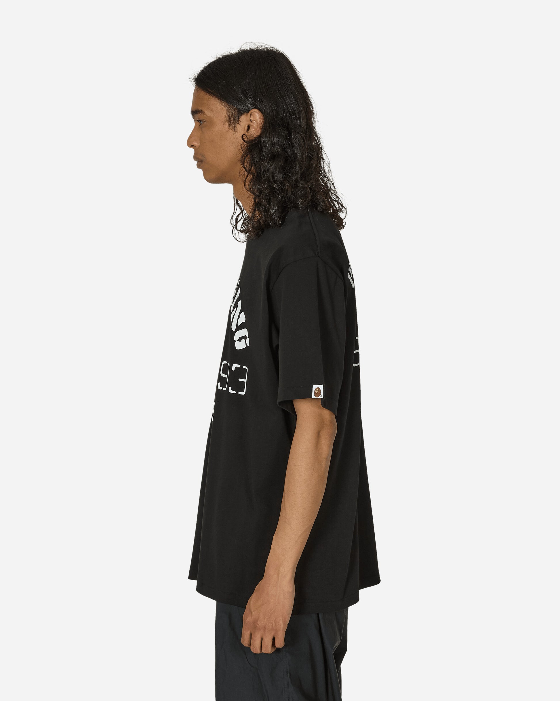 A Bathing Ape Og Ape Head College Relaxed Fit Tee M Black T-Shirts Shortsleeve 1K30110352 BLACK
