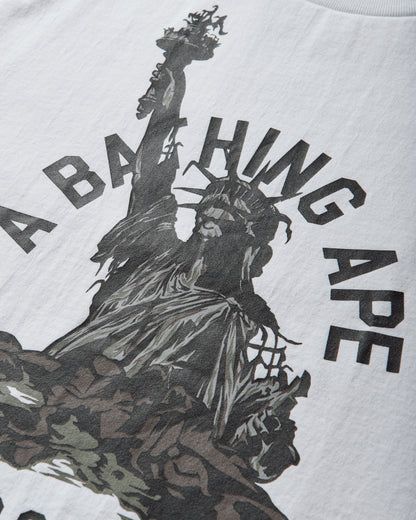 A Bathing Ape Statue Of Liberty Tee M White T-Shirts Shortsleeve 1L80110050 WHITE
