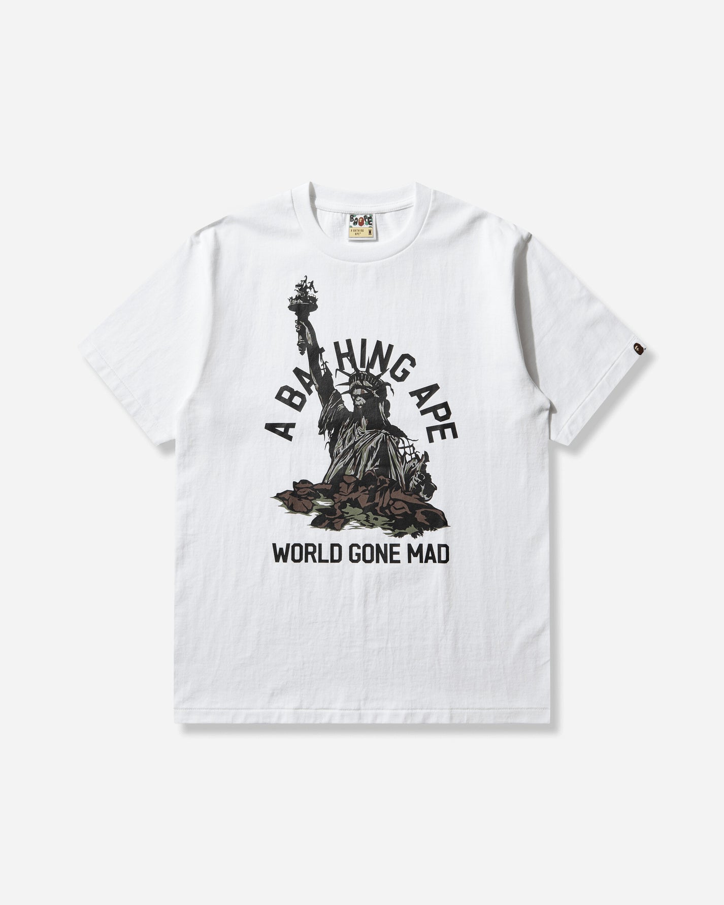 A Bathing Ape Statue Of Liberty Tee M White T-Shirts Shortsleeve 1L80110050 WHITE
