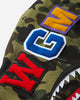 A Bathing Ape 1St Camo Shark Full Zip Hoodie Green Sweatshirts Zip-Ups 1M80115012 GRX