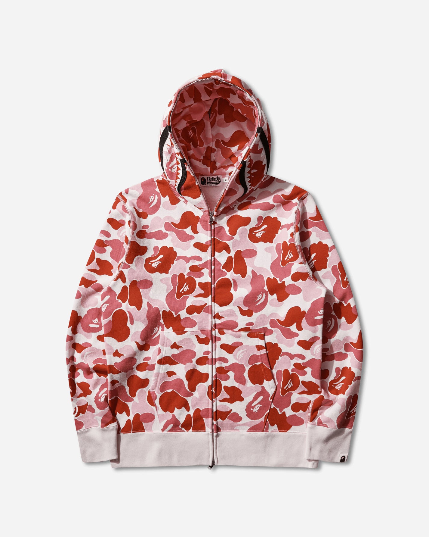 A Bathing Ape Abc Camo 2Nd Shark Full Zip Hoodie Pink Sweatshirts Zip-Ups 1M30115008 PINK