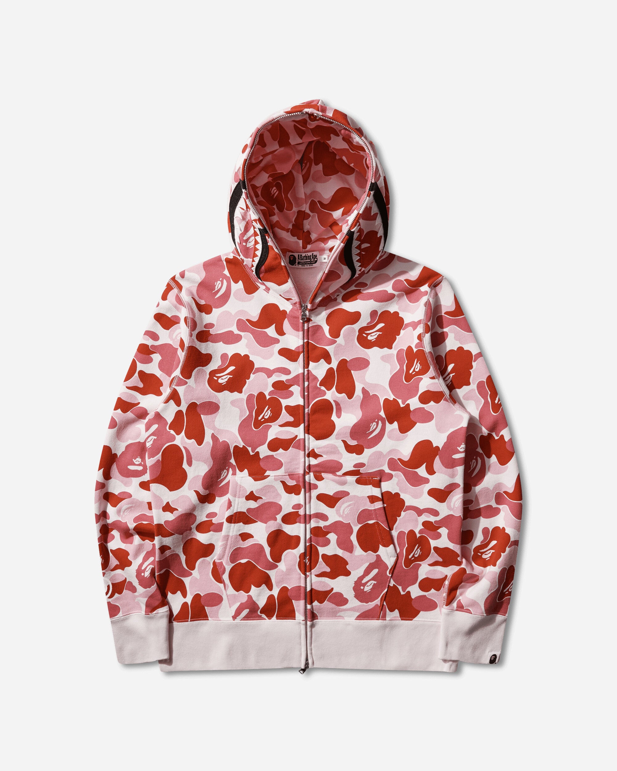 A Bathing Ape Abc Camo 2Nd Shark Full Zip Hoodie Pink Sweatshirts Zip-Ups 1M30115008 PINK
