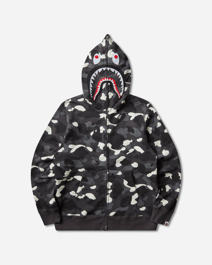 A Bathing Ape City Camo Shark Regular Fit Full Zip Hoodie Black Sweatshirts Zip-Ups 1M30115302 BLACK