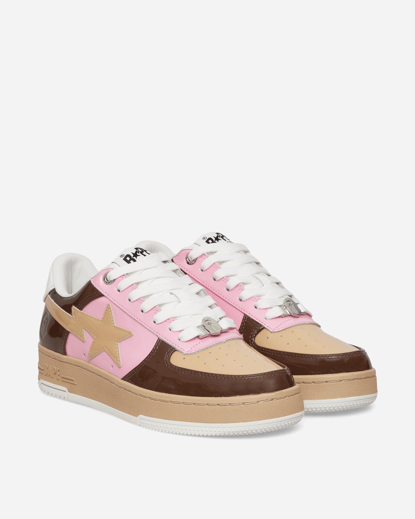 A Bathing Ape Bape Sta #6-1 M2 Brown Sneakers Low 1M30191306 BROWN