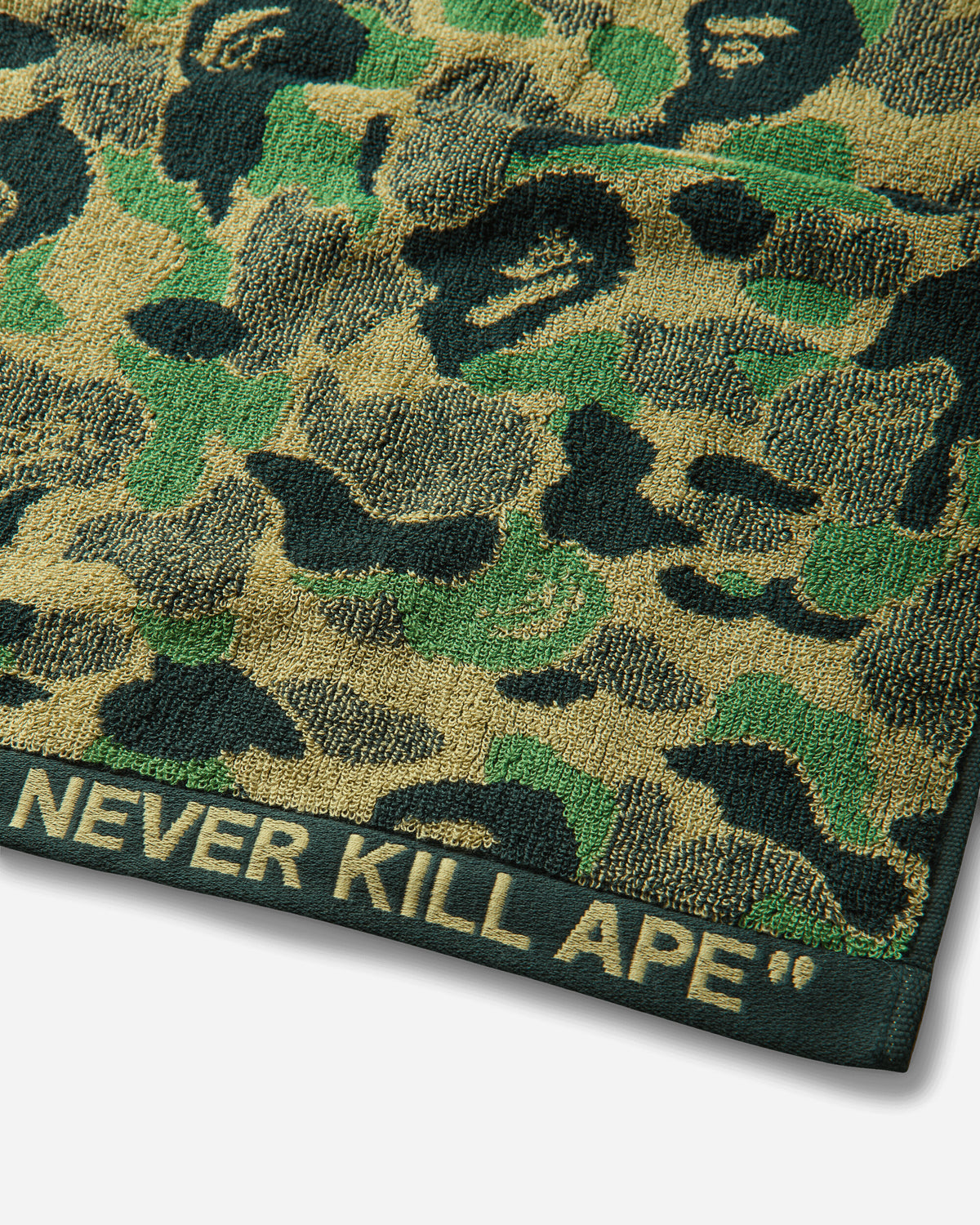 A Bathing Ape Abc Camo Compact Bath Towel Green Textile Bath Towels 1M70182002 GRX