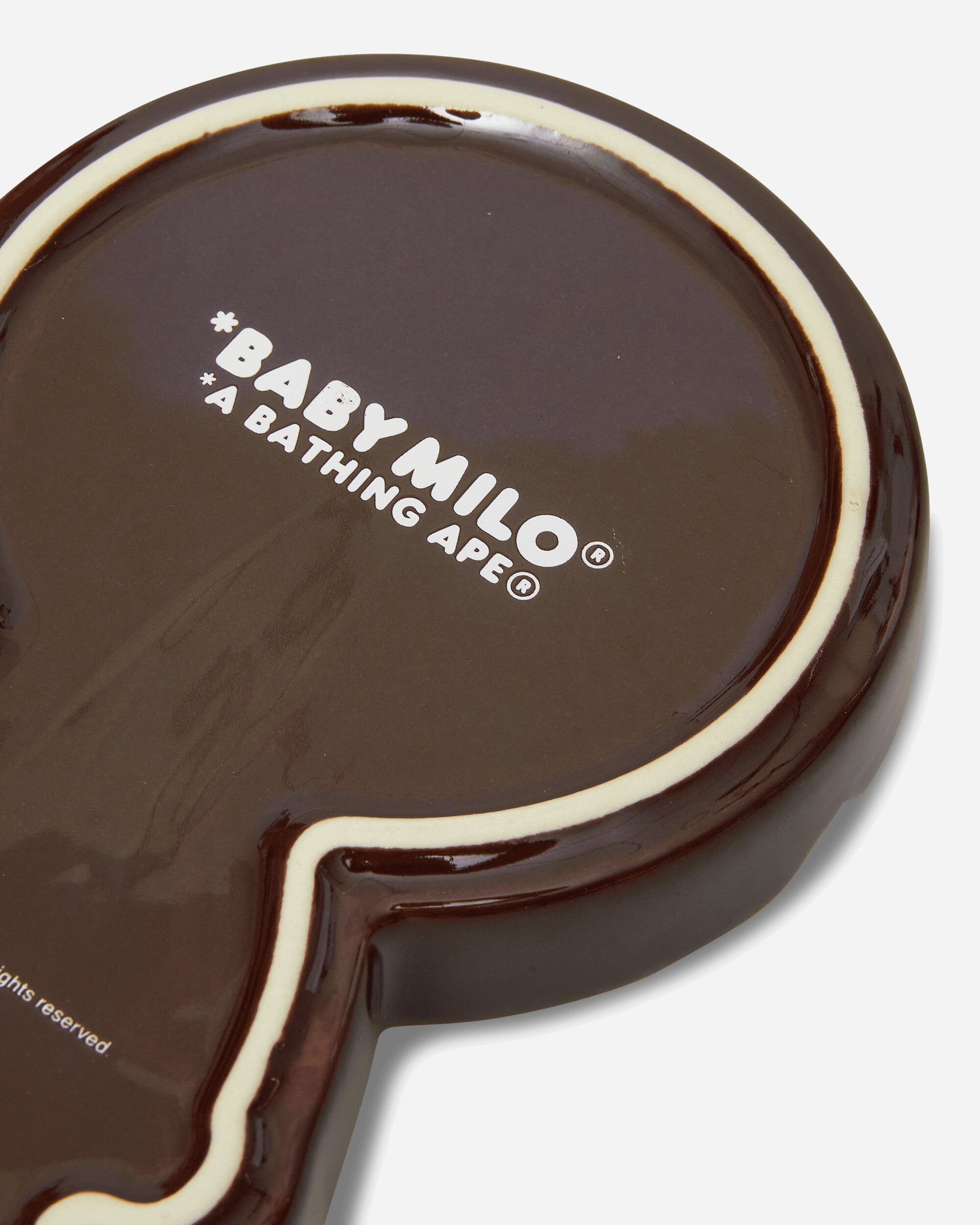 A Bathing Ape Baby Milo Skull Glow In The Dark Tray Brown Tableware Dishes and Trays 2M30182002 BROWN