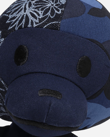 A Bathing Ape Patchwork Baby Milo Plush Doll Navy Home Decor Toys 2M30185004 NAVY