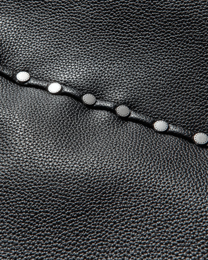 AFB Hooded Studded Bomber Black Coats and Jackets Bomber Jackets 6HOODSTDDDBOMBER BLK