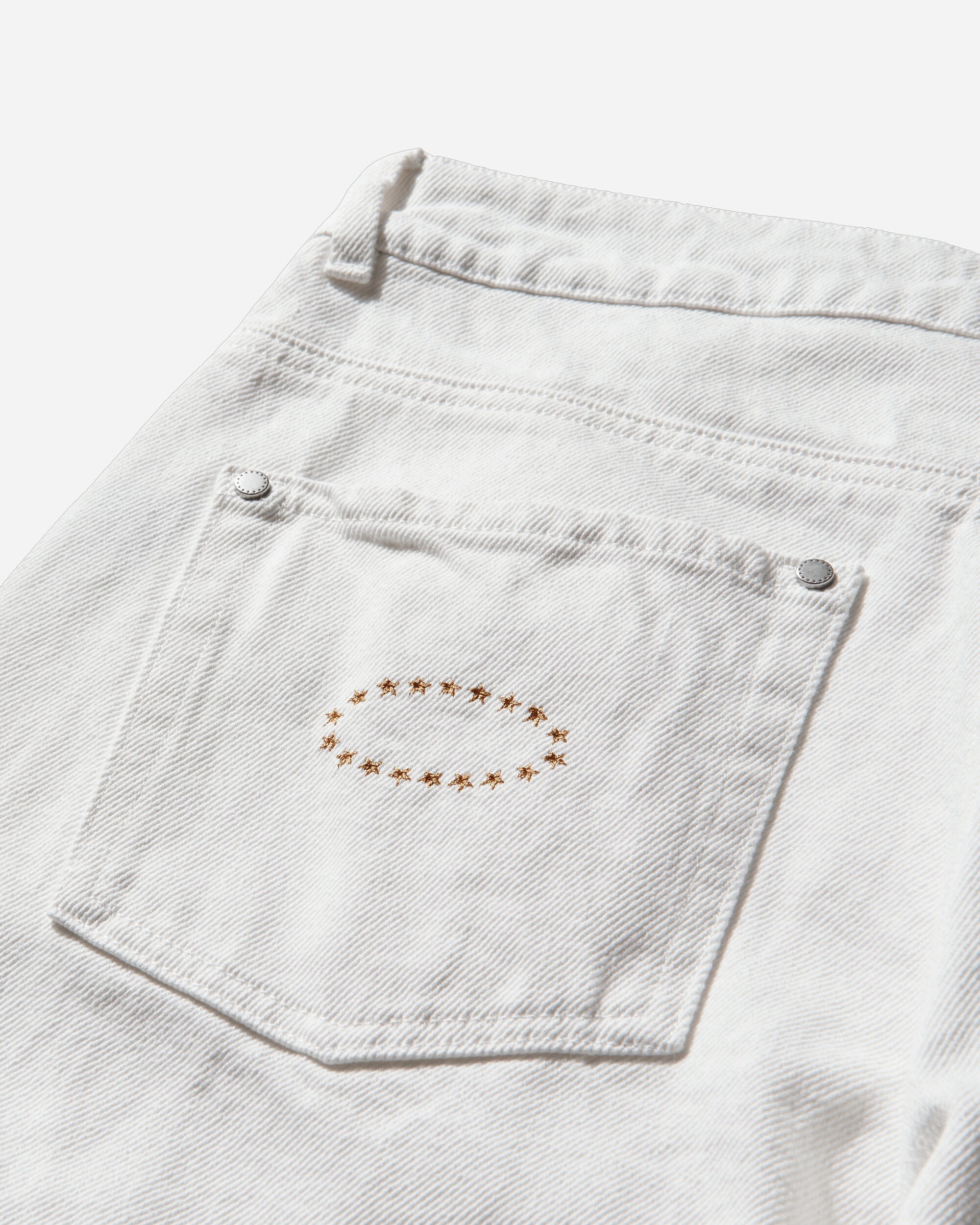 AFB Super Baggy Studded Pants White Pants Denim 41SPRBAGGYSTDDPANTS WHT