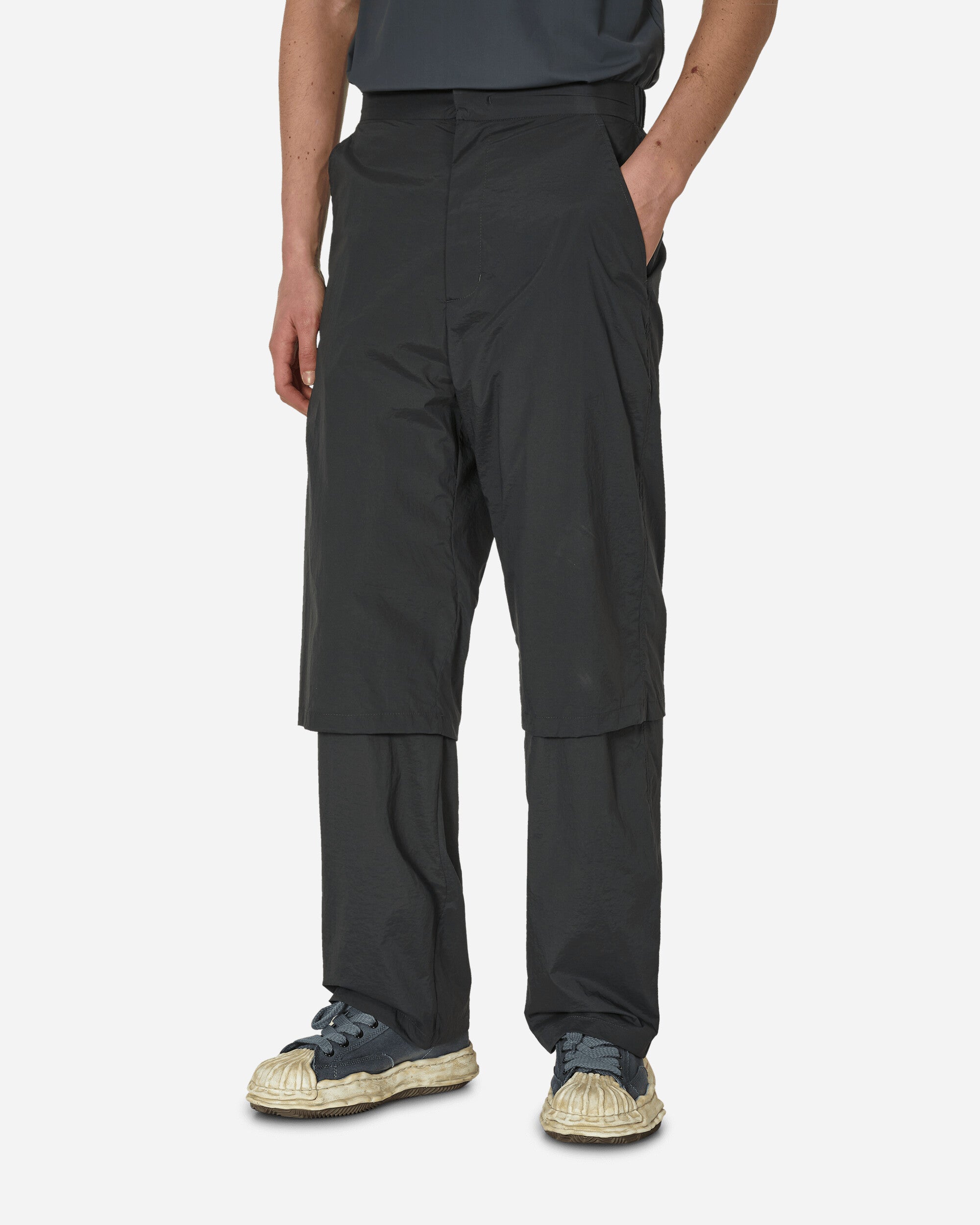 AMOMENTO Sheer Layered Pants Charcoal - Slam Jam® Official Store