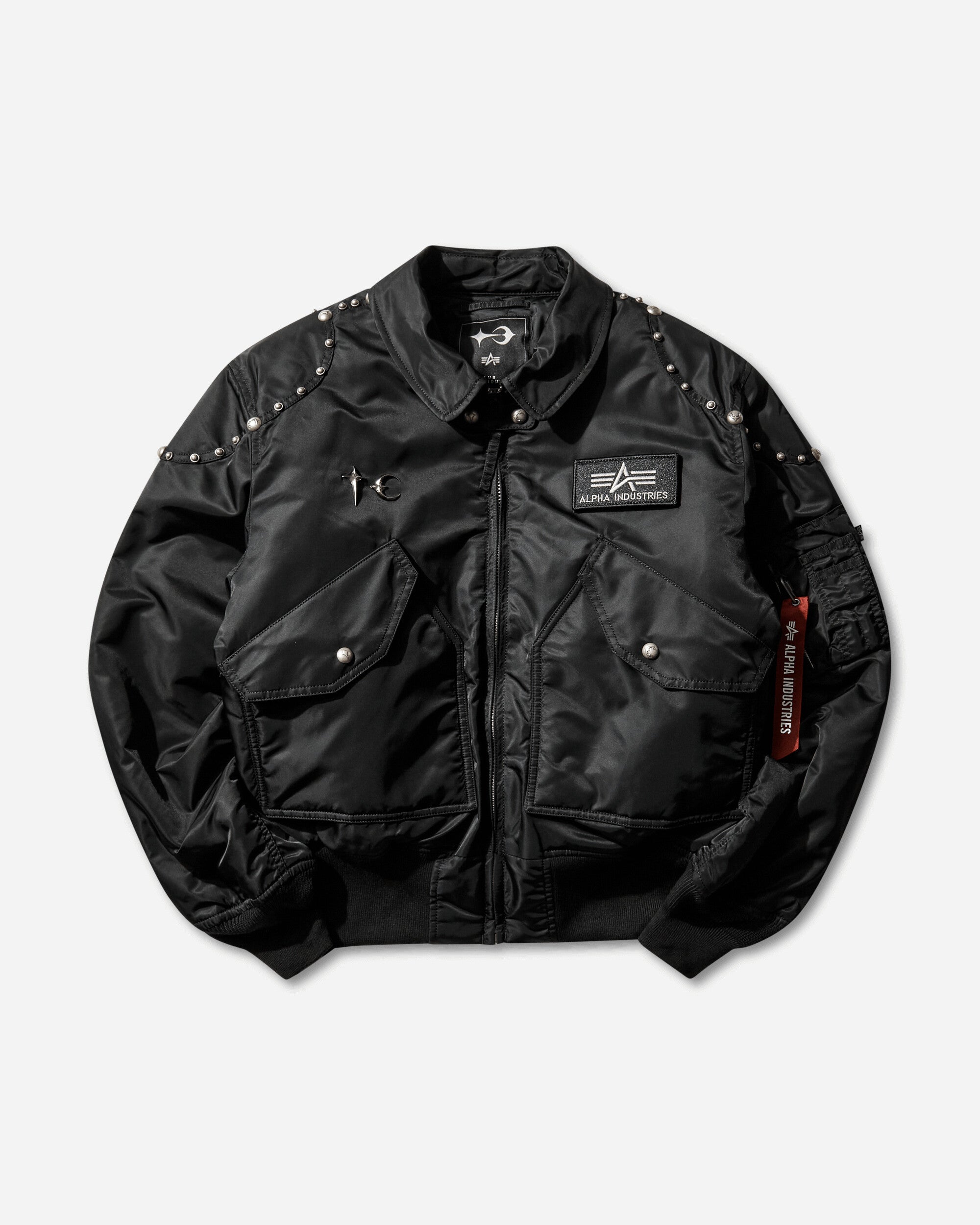 Alpha Industries Tc X Ai Cwu 45/P Flight Jacket (Rivet Version) Black Coats and Jackets Bomber Jackets 258150 03