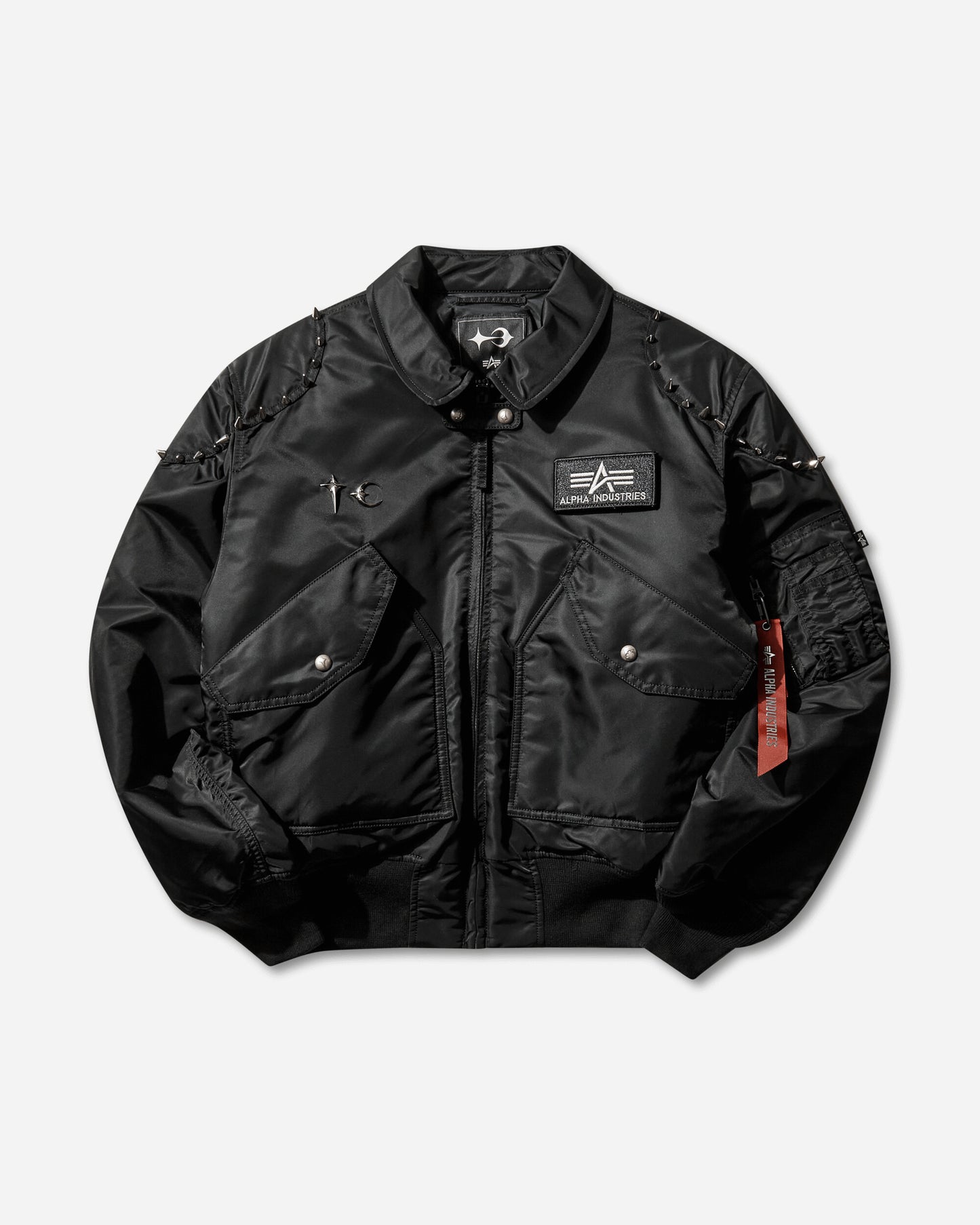 Alpha Industries Tc X Ai Cwu 45/P Flight Jacket (Spike Version) Black Coats and Jackets Bomber Jackets 258152 03