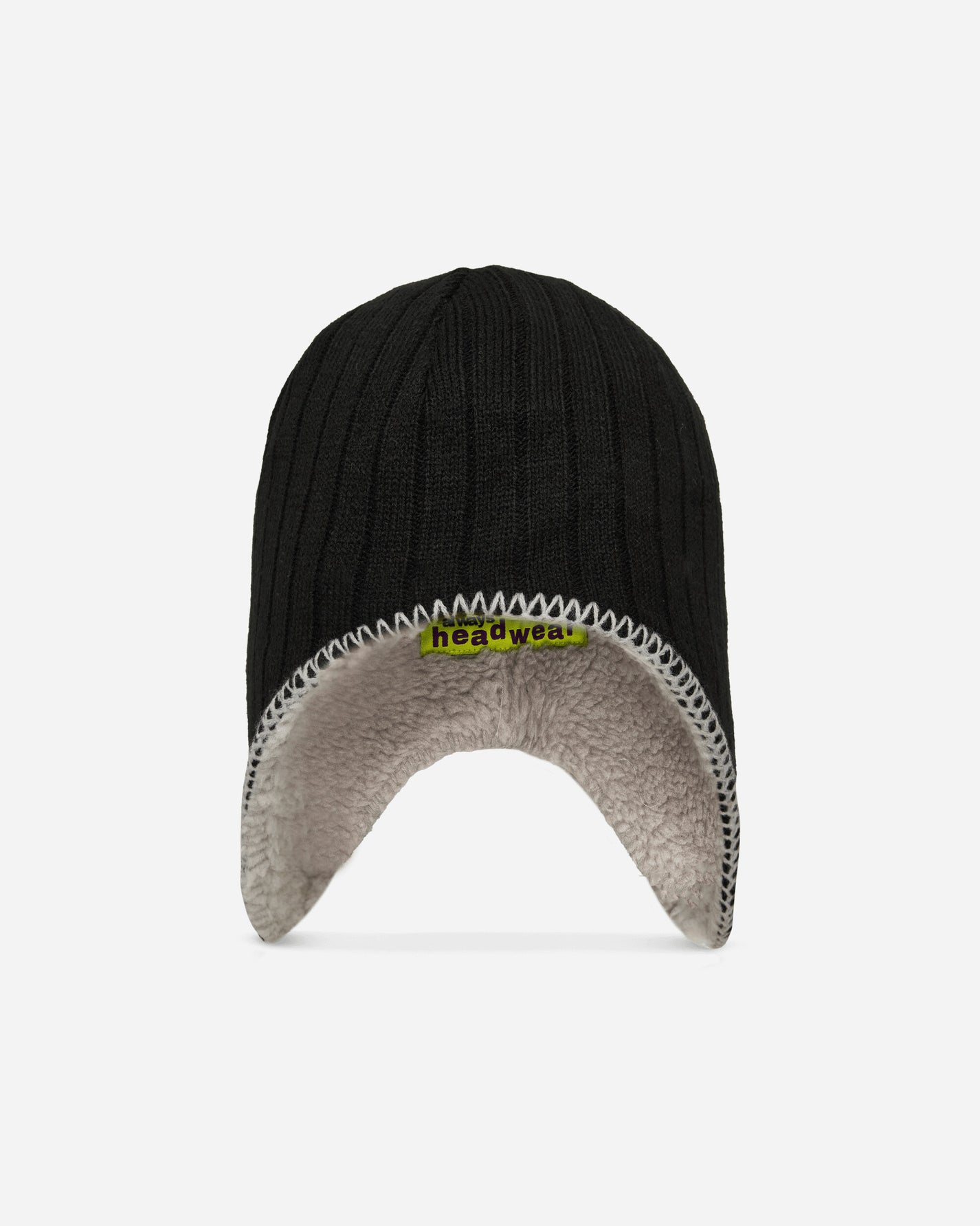 Always Do What You Should Do Reversible Ear Flap Cap Black/Grey Hats Caps A25BN007 BLACK