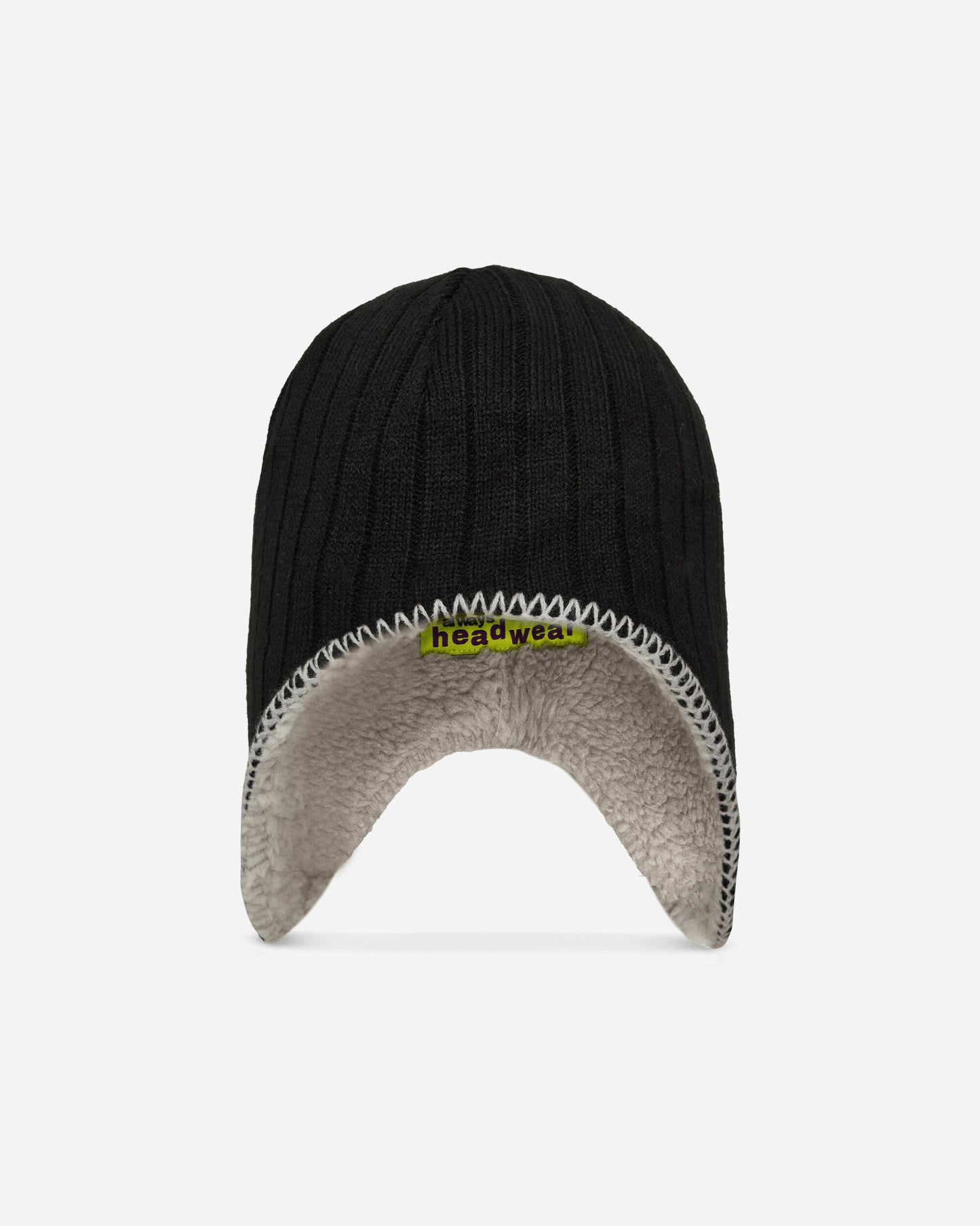 Always Do What You Should Do Reversible Ear Flap Cap Black/Grey Hats Caps A25BN007 BLACK