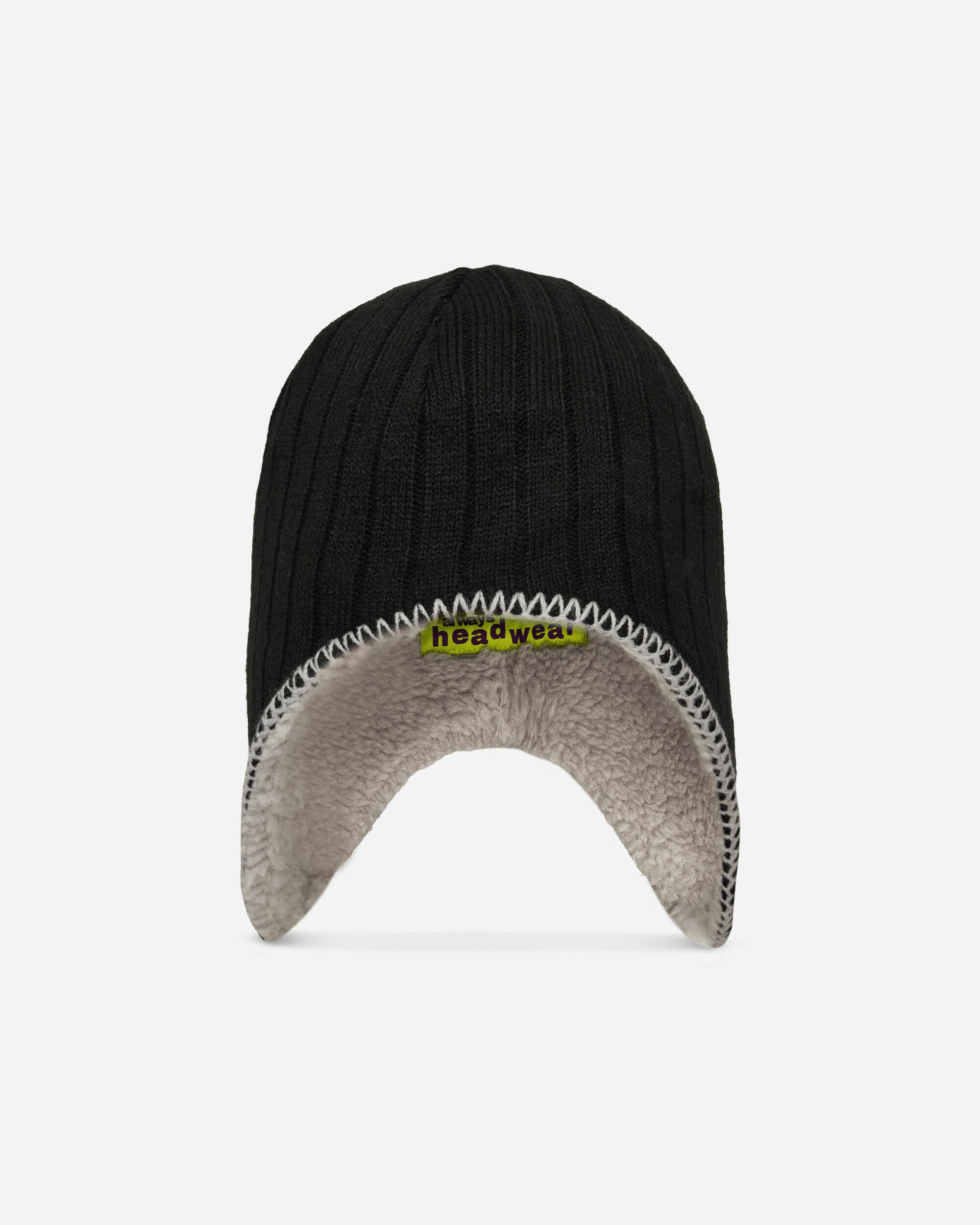 Always Do What You Should Do Reversible Ear Flap Cap Black/Grey Hats Caps A25BN007 BLACK