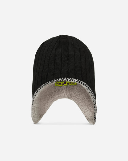 Always Do What You Should Do Reversible Ear Flap Cap Black/Grey Hats Caps A25BN007 BLACK