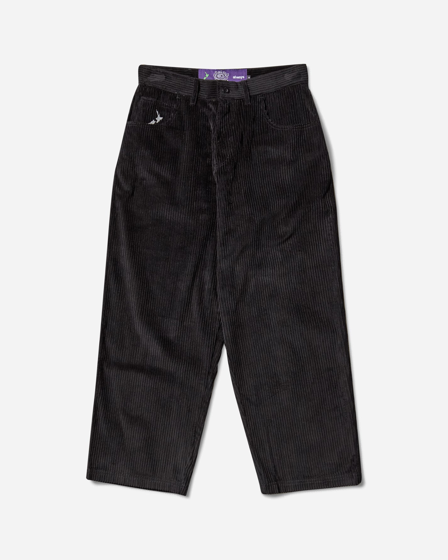 Always Do What You Should Do Relaxed Thick Corduroy Pants Black Pants Casual A25TR008 BLACK