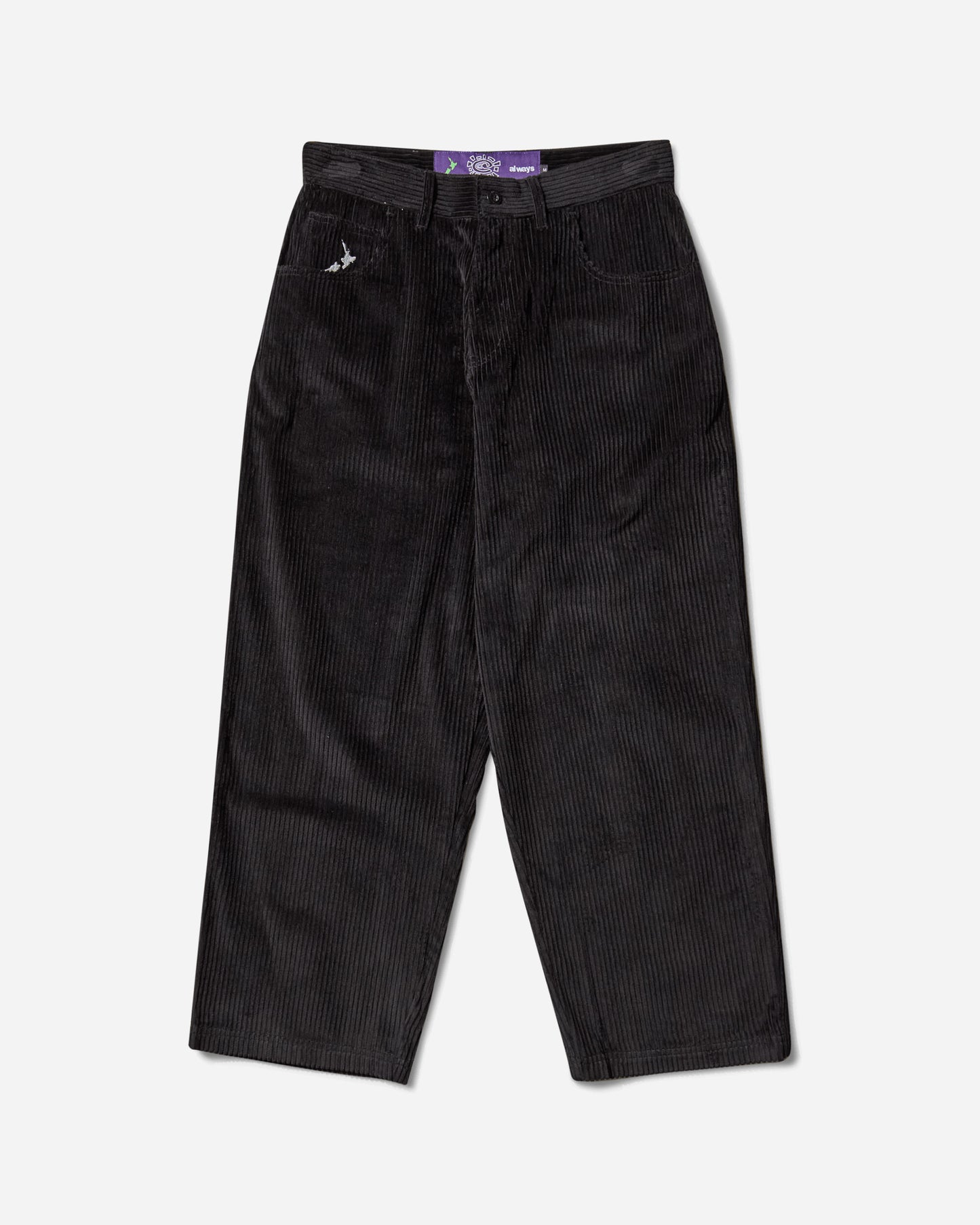 Always Do What You Should Do Relaxed Thick Corduroy Pants Black Pants Casual A25TR008 BLACK