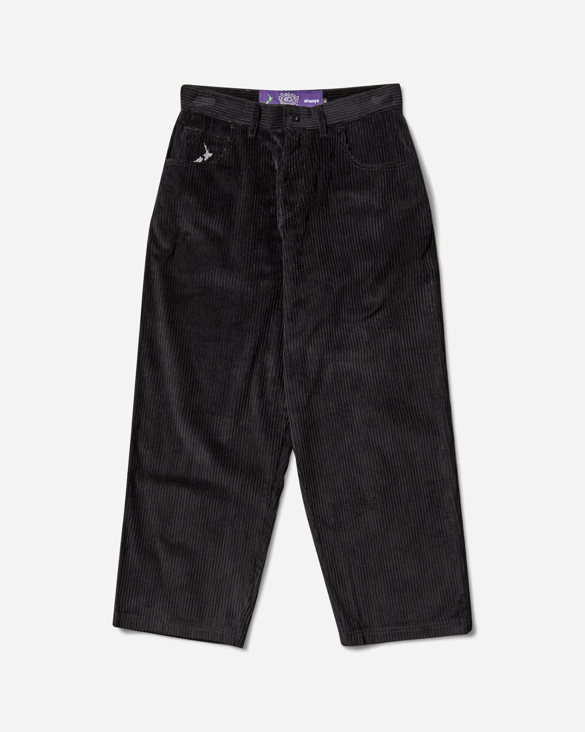 Always Do What You Should Do Relaxed Thick Corduroy Pants Black Pants Casual A25TR008 BLACK