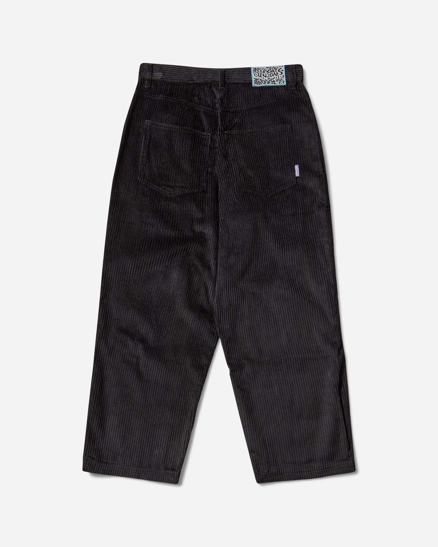 Always Do What You Should Do Relaxed Thick Corduroy Pants Black Pants Chinos A25TR008 BLACK
