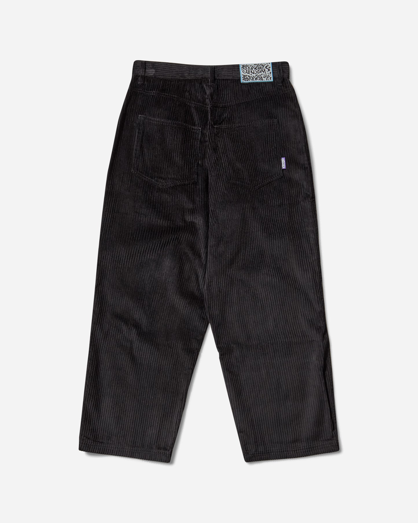 Always Do What You Should Do Relaxed Thick Corduroy Pants Black Pants Chinos A25TR008 BLACK
