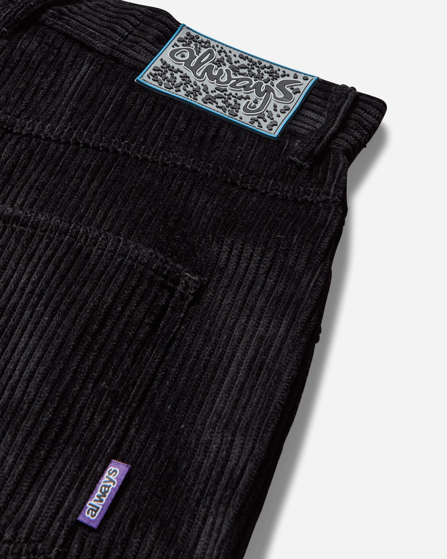 Always Do What You Should Do Relaxed Thick Corduroy Pants Black Pants Chinos A25TR008 BLACK