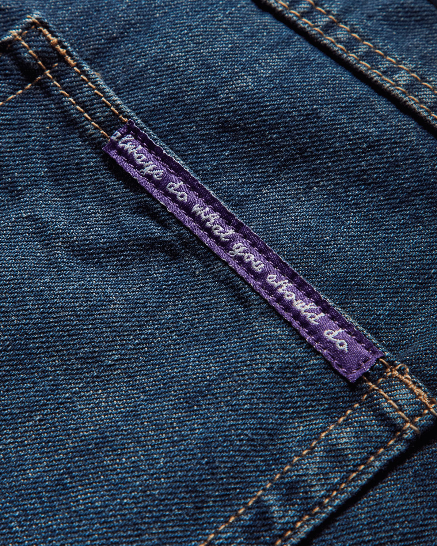 Always Do What You Should Do Nigo Purple Label Denim Jeans Blue Pants Denim A25TR006 BLUE