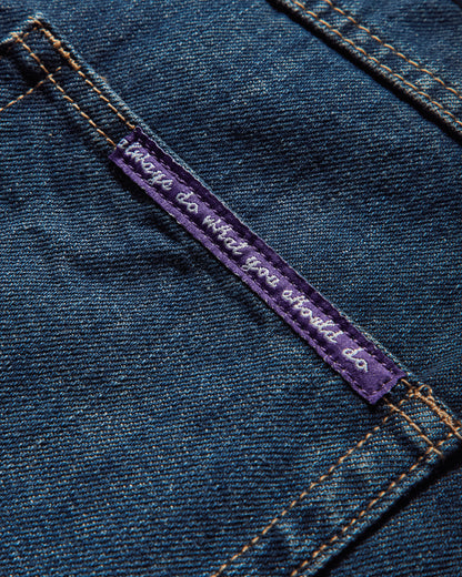 Always Do What You Should Do Nigo Purple Label Denim Jeans Blue Pants Denim A25TR006 BLUE