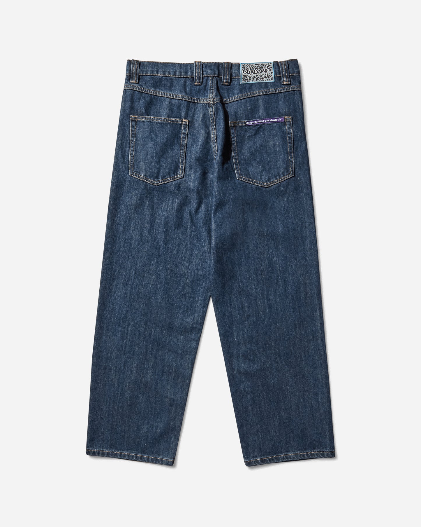 Always Do What You Should Do Nigo Purple Label Denim Jeans Blue Pants Denim A25TR006 BLUE