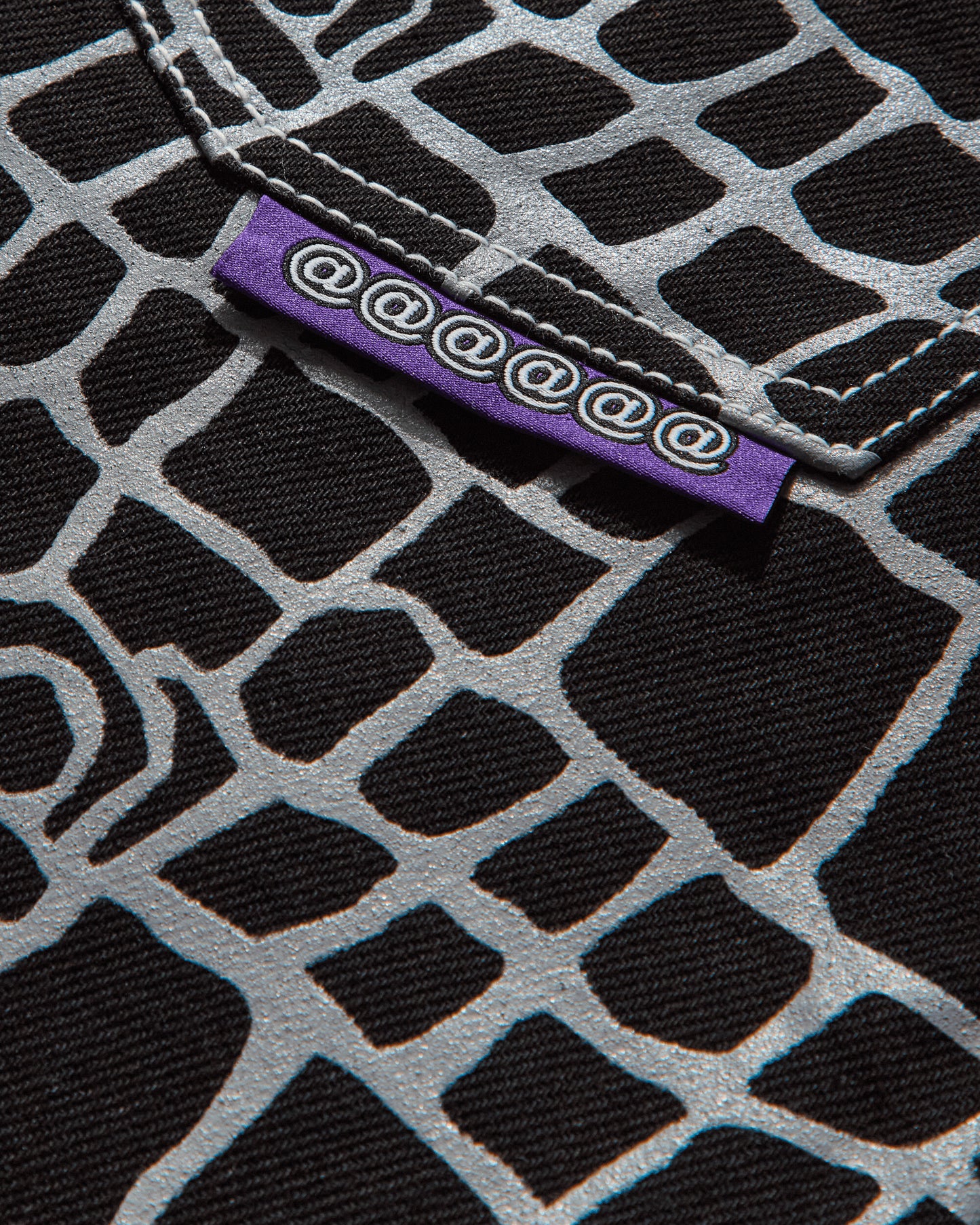 Always Do What You Should Do Croc Print Denim Shorts Black Shorts Denim Short A25SHO006 BLACK