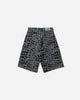 Always Do What You Should Do Croc Print Denim Shorts Black Shorts Denim Short A25SHO006 BLACK