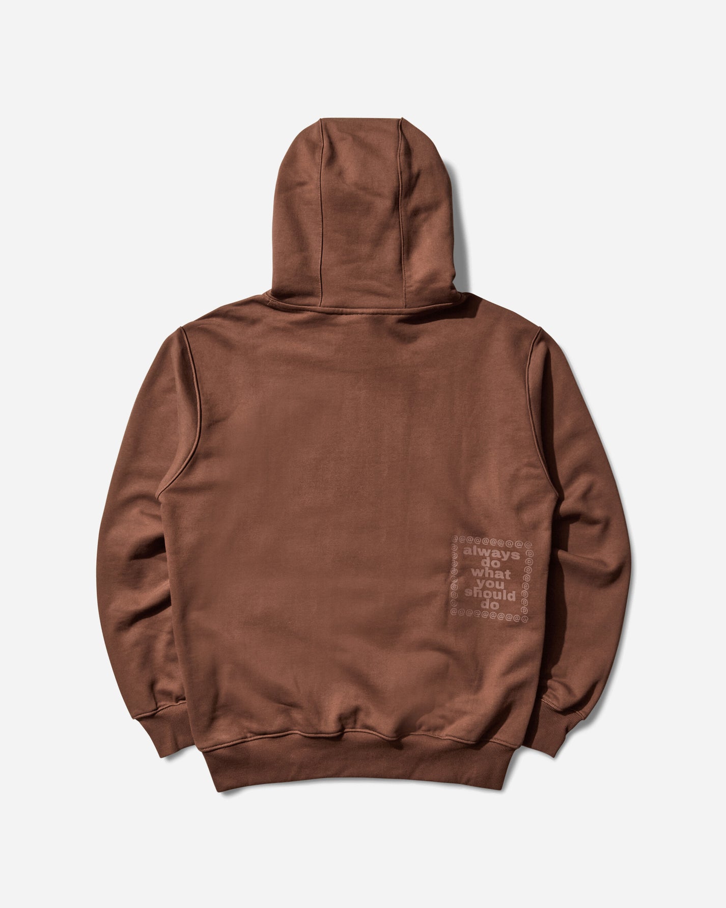 Always Do What You Should Do Scribble Sun Hoodie Brown Sweatshirts Hoodies A25H007 BROWN