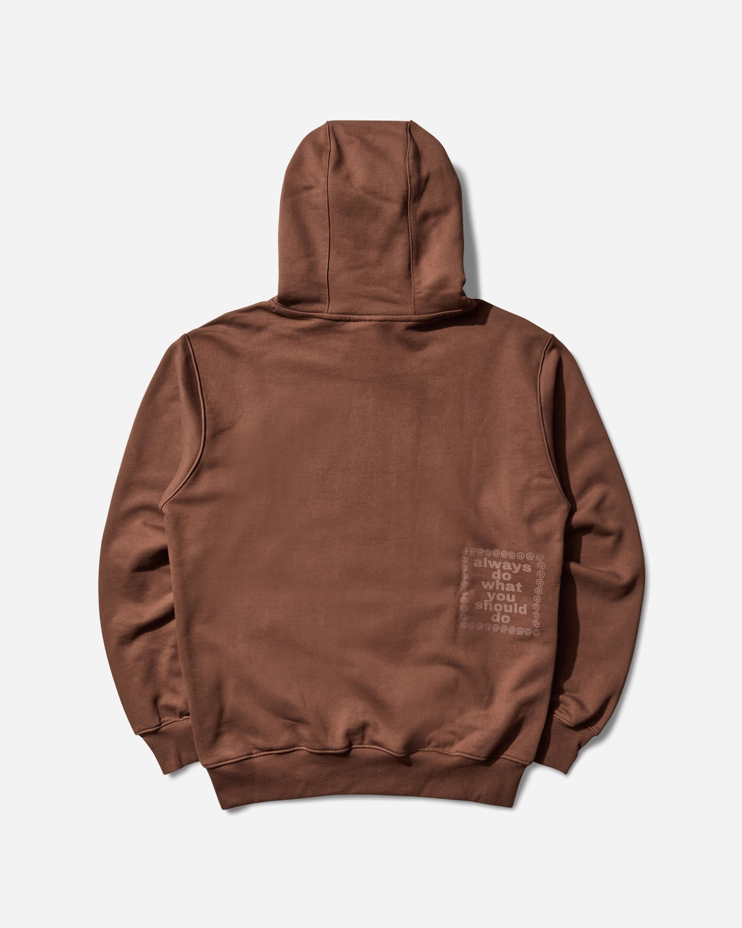 Always Do What You Should Do Scribble Sun Hoodie Brown Sweatshirts Hoodies A25H007 BROWN