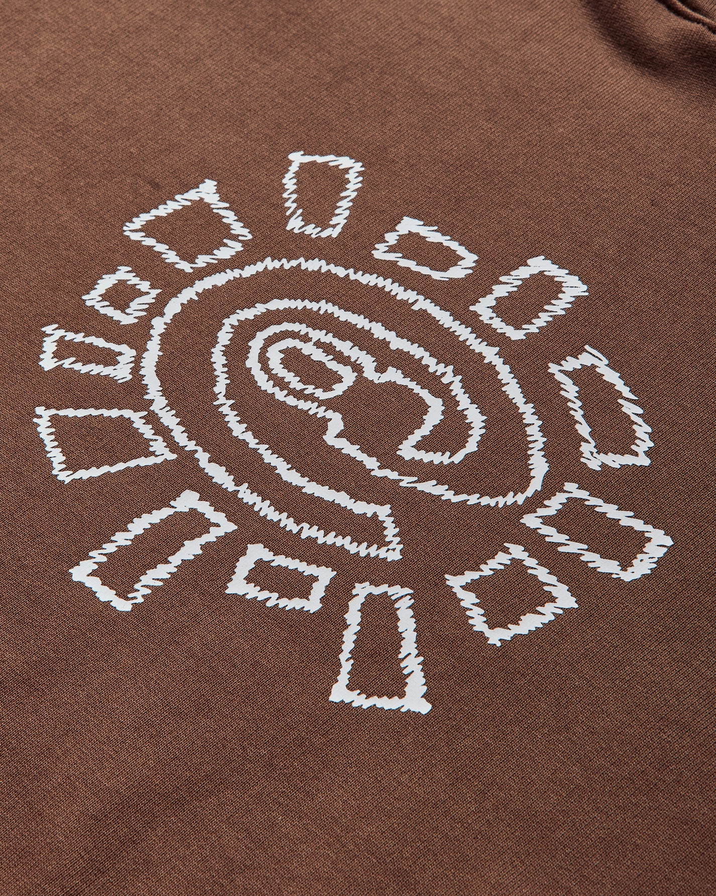 Always Do What You Should Do Scribble Sun Hoodie Brown Sweatshirts Hoodies A25H007 BROWN