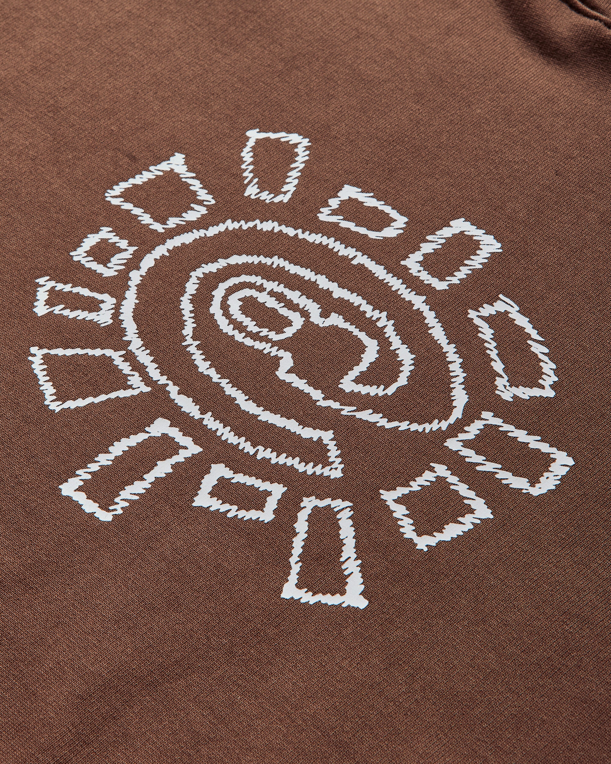 Always Do What You Should Do Scribble Sun Hoodie Brown Sweatshirts Hoodies A25H007 BROWN