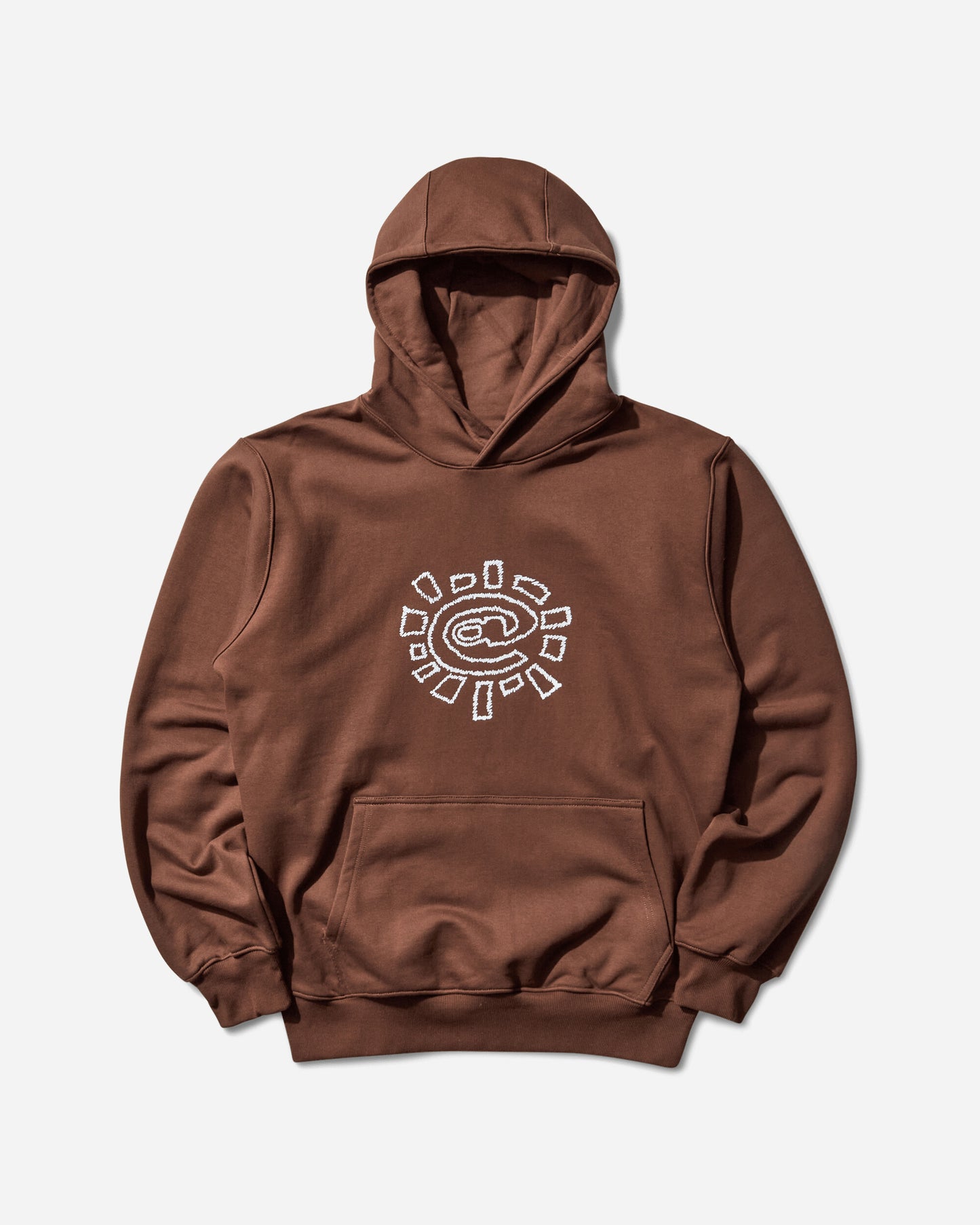 Always Do What You Should Do Scribble Sun Hoodie Brown Sweatshirts Hoodies A25H007 BROWN