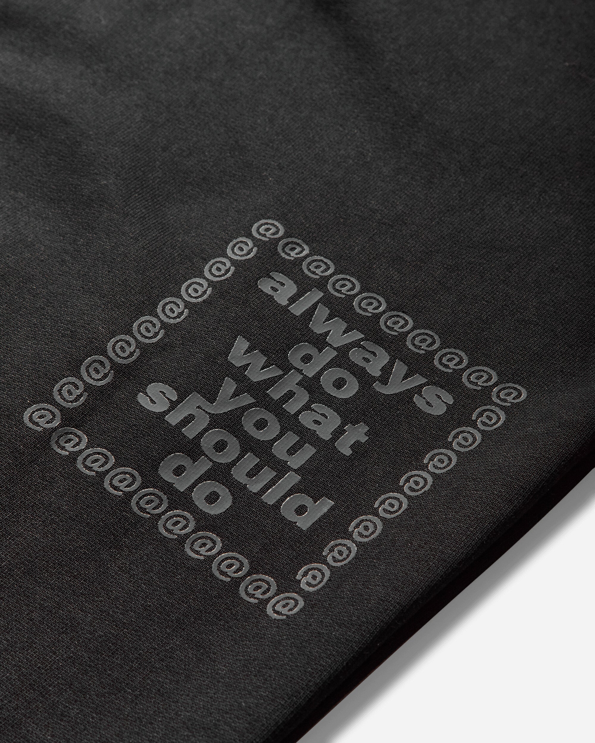 Always Do What You Should Do Stencil Pullover Hoodie Black Sweatshirts Hoodies A25H004 BLACK