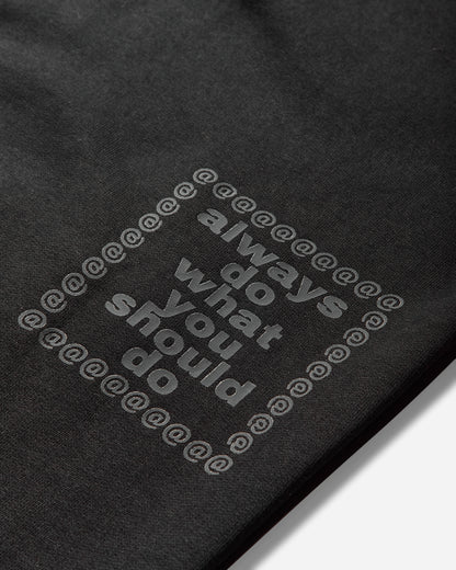 Always Do What You Should Do Stencil Pullover Hoodie Black Sweatshirts Hoodies A25H004 BLACK
