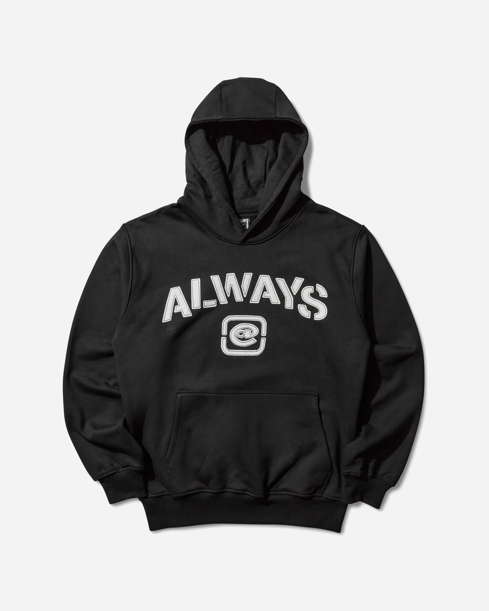 Always Do What You Should Do Stencil Pullover Hoodie Black Sweatshirts Hoodies A25H004 BLACK