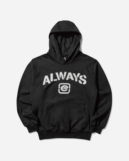 Always Do What You Should Do Stencil Pullover Hoodie Black Sweatshirts Hoodies A25H004 BLACK