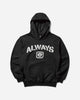 Always Do What You Should Do Stencil Pullover Hoodie Black Sweatshirts Hoodies A25H004 BLACK