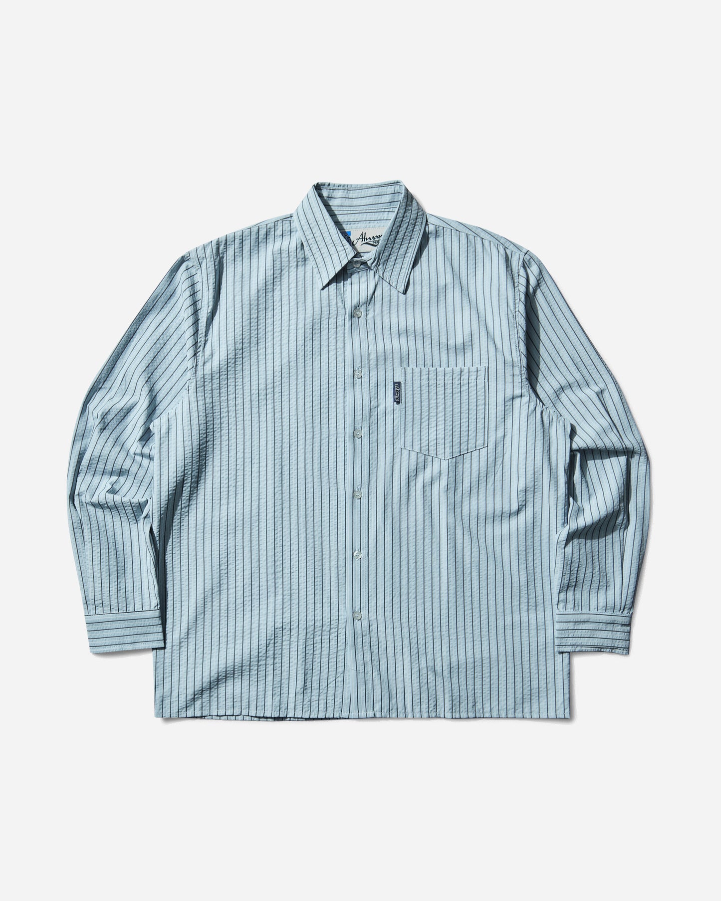 Always Do What You Should Do Business Leisure Ls Shirt Blue Shirts Longsleeve Shirt A25SHI003 BLUE