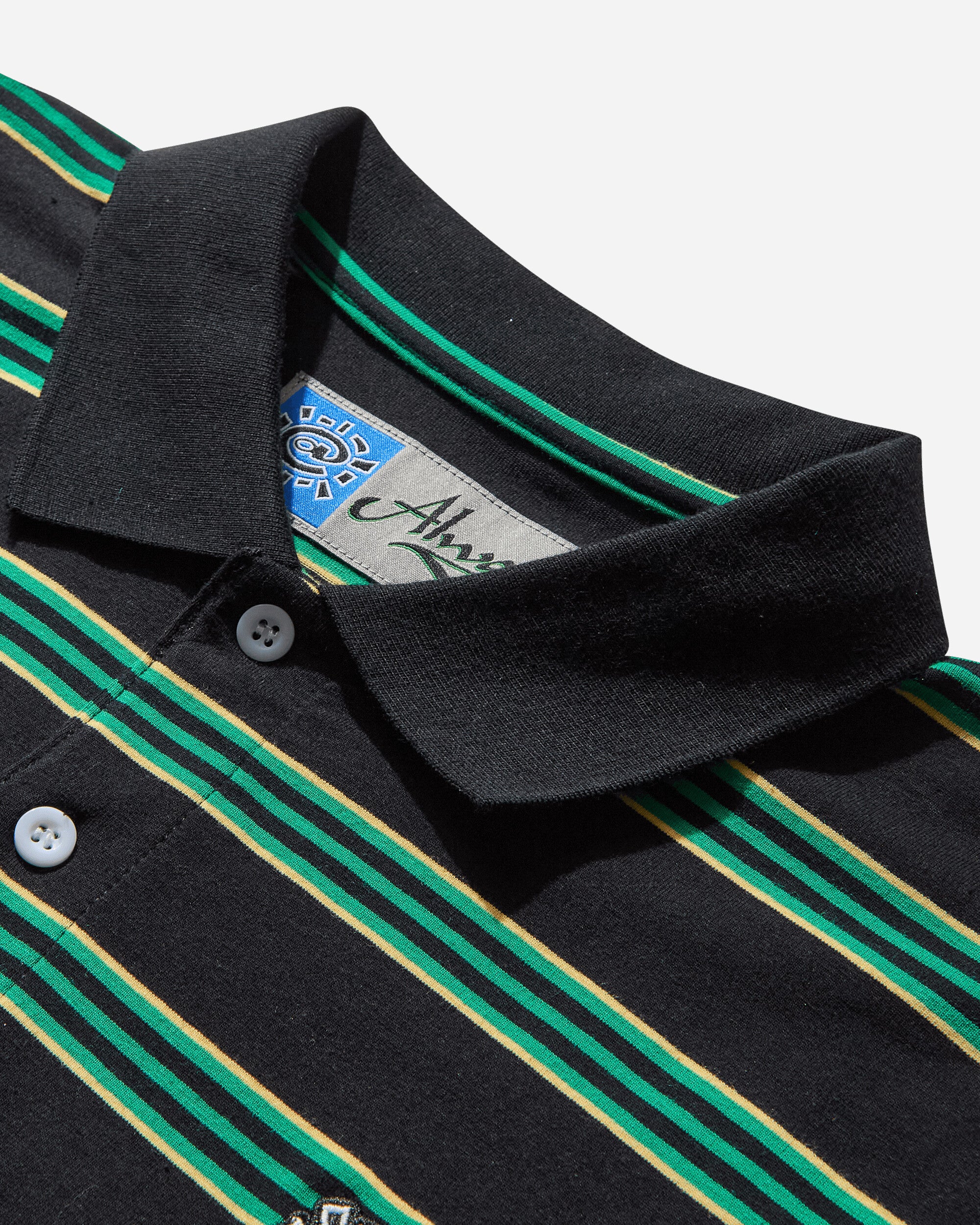 Always Do What You Should Do Educated Applique Polo Black/Green T-Shirts Polo A25EX007 BLACK