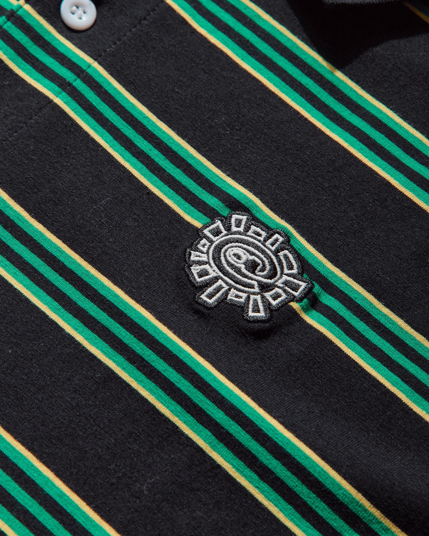 Always Do What You Should Do Educated Applique Polo Black/Green T-Shirts Polo A25EX007 BLACK