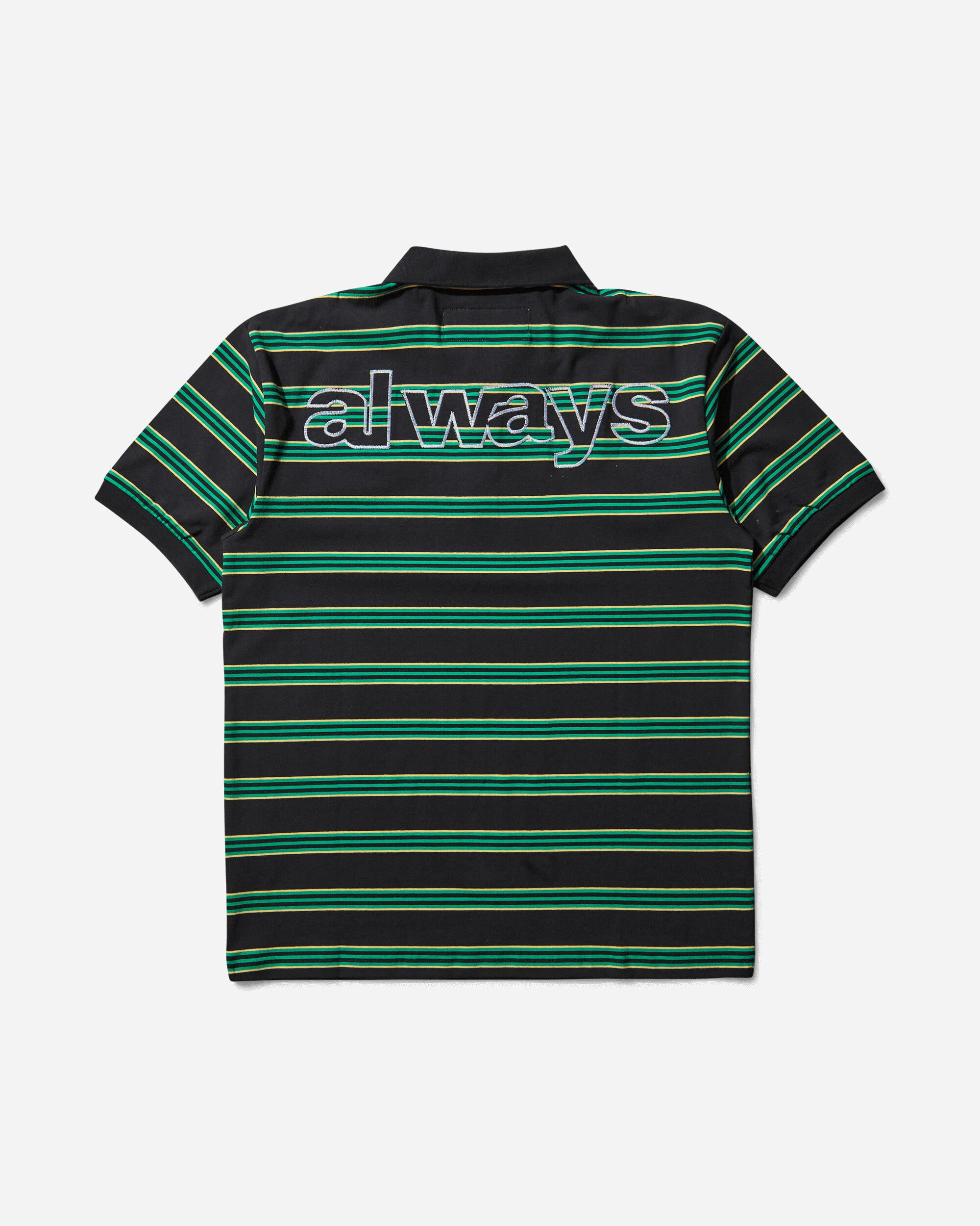 Always Do What You Should Do Educated Applique Polo Black/Green T-Shirts Polo A25EX007 BLACK