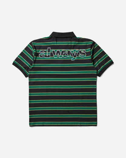 Always Do What You Should Do Educated Applique Polo Black/Green T-Shirts Polo A25EX007 BLACK