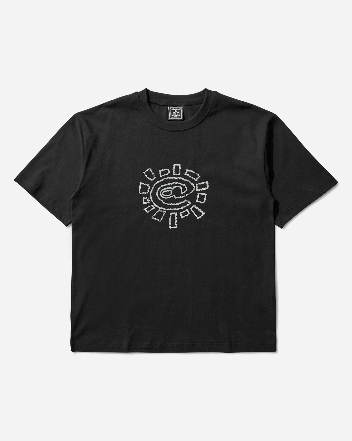 Always Do What You Should Do Sketchy Sun Tee Black T-Shirts Shortsleeve A25TS009 BLACK