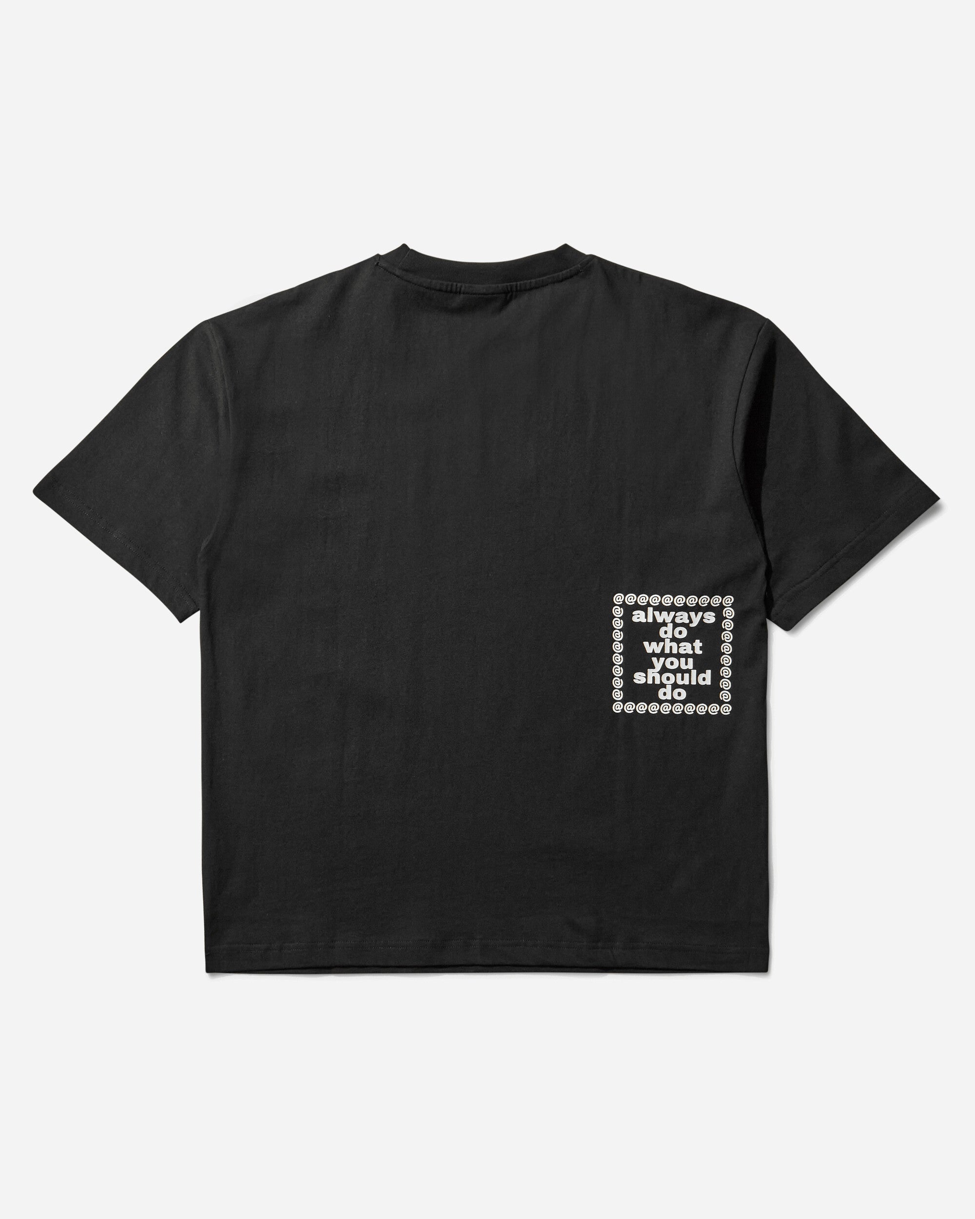 Always Do What You Should Do Sketchy Sun Tee Black T-Shirts Shortsleeve A25TS009 BLACK