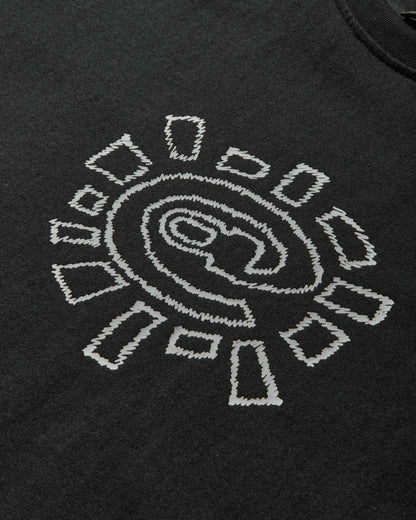 Always Do What You Should Do Sketchy Sun Tee Black T-Shirts Shortsleeve A25TS009 BLACK